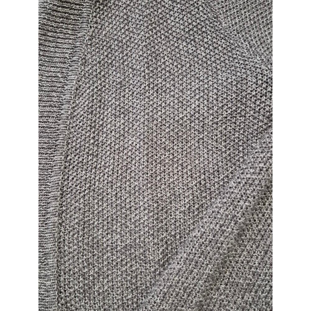 Appleseed's Taupe Linen Blend Open Front Knit Cardigan Sweater with Pockets - S - Picture 8 of 10